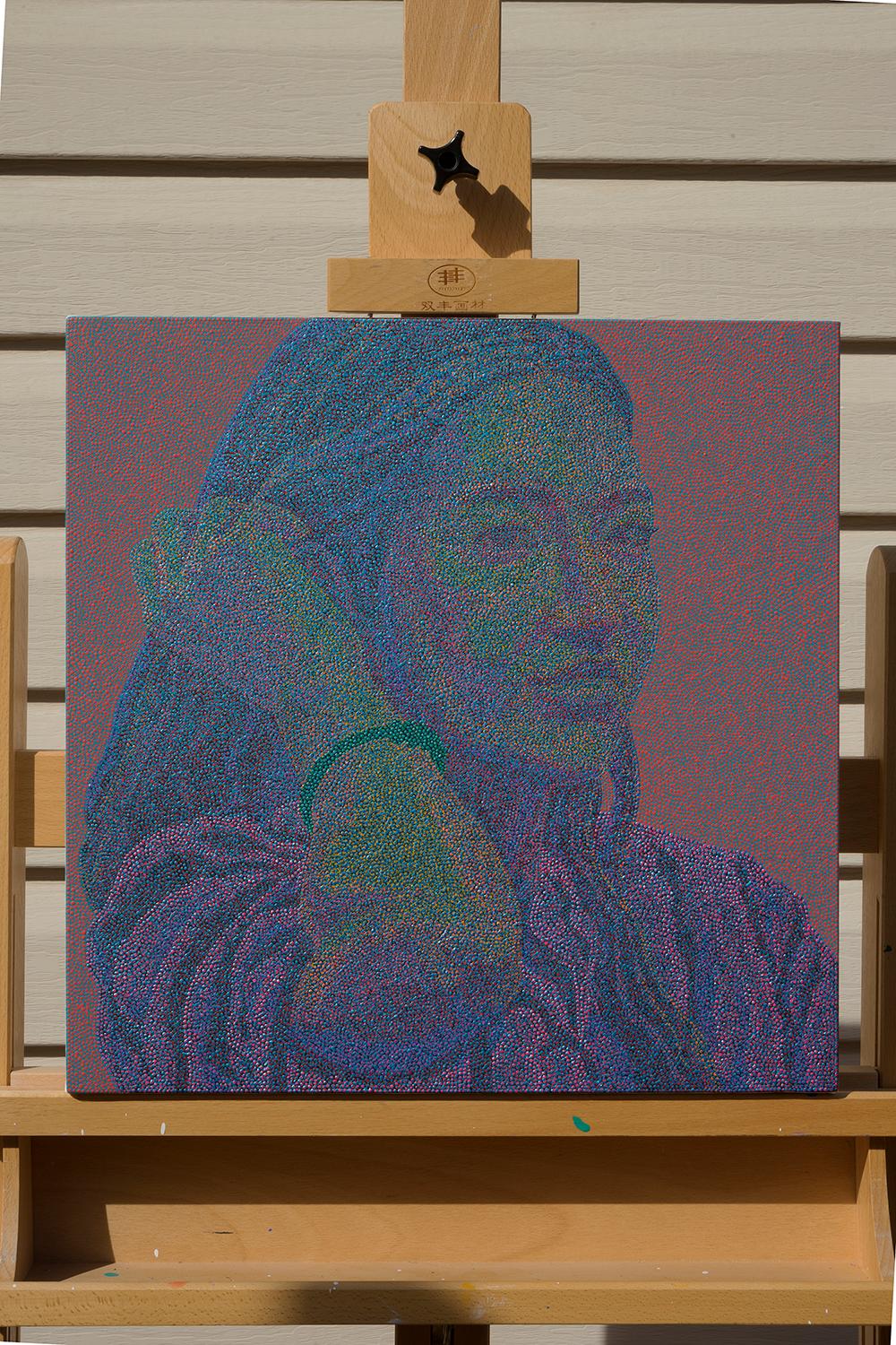 Ritratto 25-3, dipinto originale - Painting Contemporaneo di Hyoungseok Kim