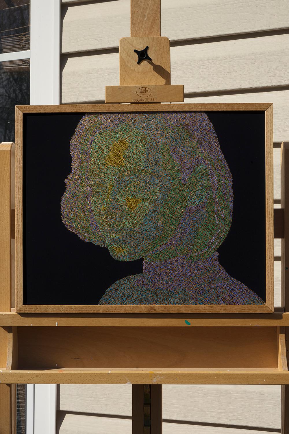 Ritratto 25-7, dipinto originale - Painting Contemporaneo di Hyoungseok Kim