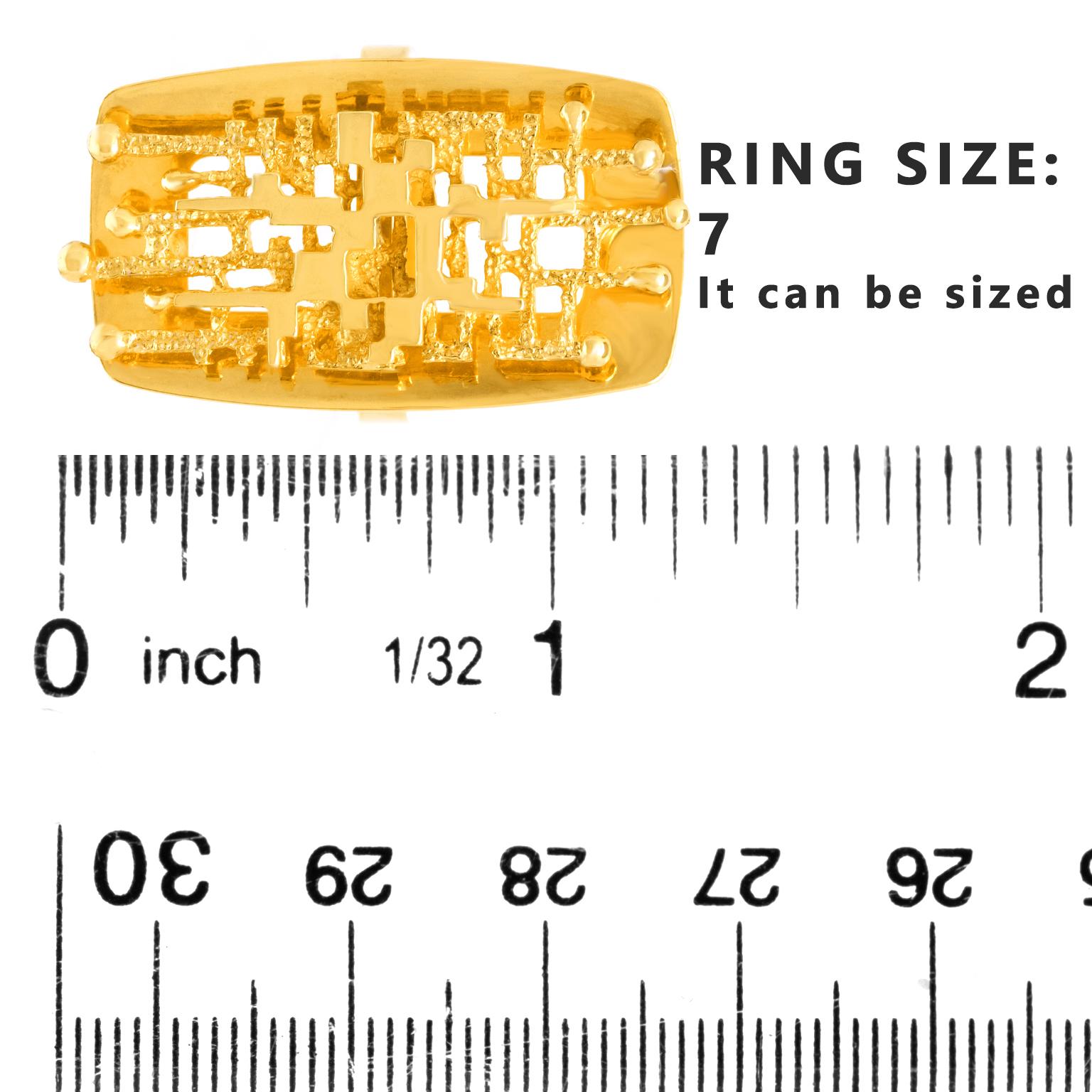 Hypermoderner Goldring im Angebot 1