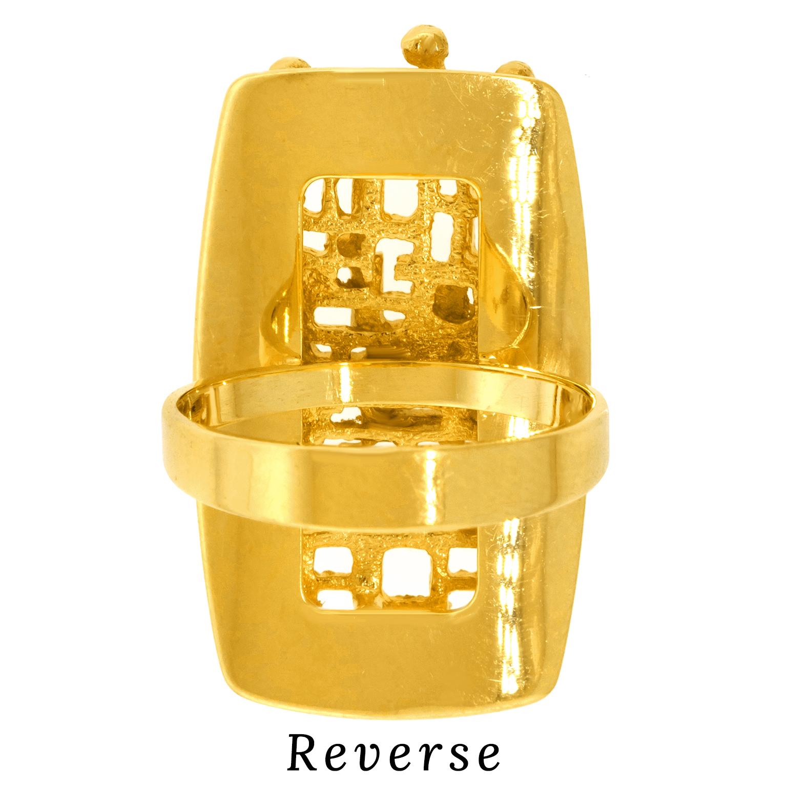 Hypermoderner Goldring im Angebot 4