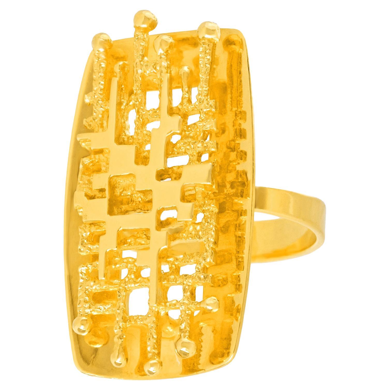 Hyper-Modern Gold Ring