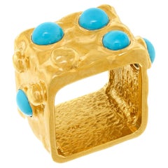 Hyper-Modern Turquoise Ring
