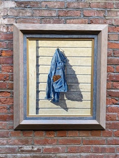 Hyper Realist Denim Jacket Painting by Armand LaMontagne, 1981