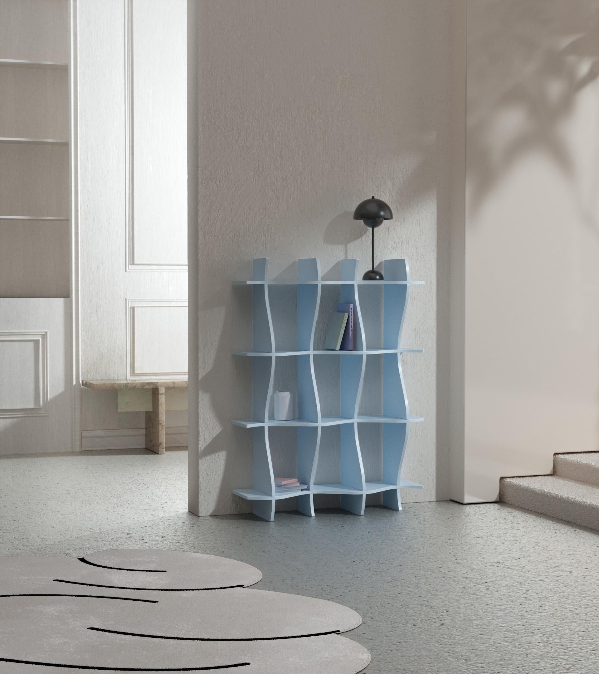 Plywood Hyperbolik Shelf - Milk Blue