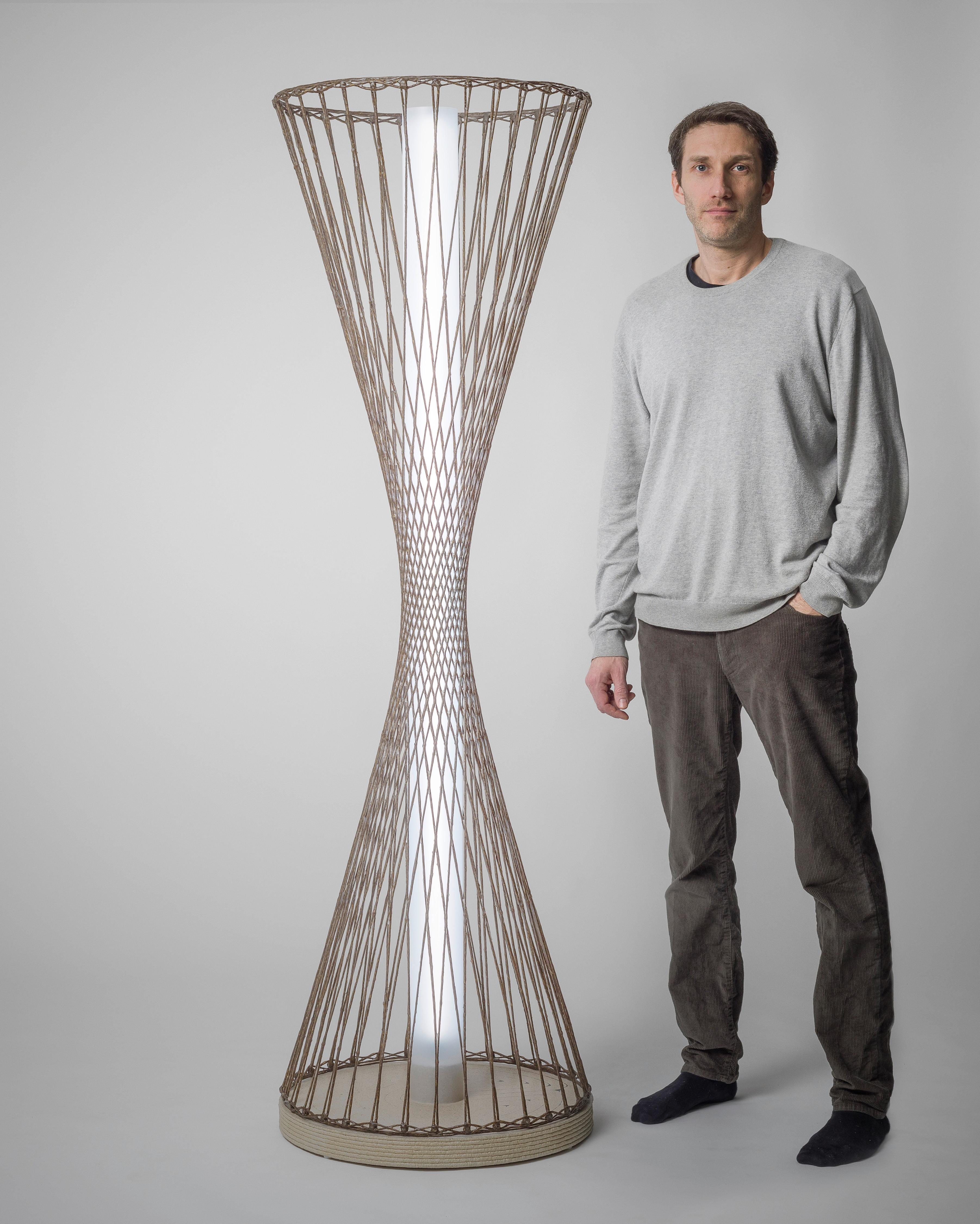 Acrylic Hyperboloid Lamp by Philipp Aduatz For Sale