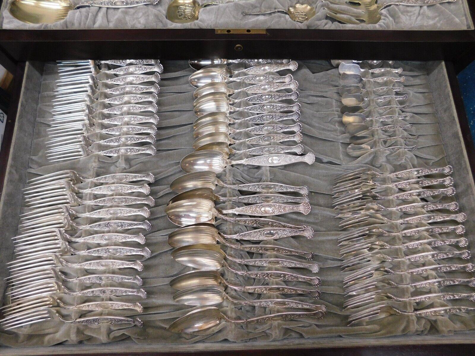 Argent sterling Service d'argenterie sterling Hyperion par Whiting 193 pièces en vente