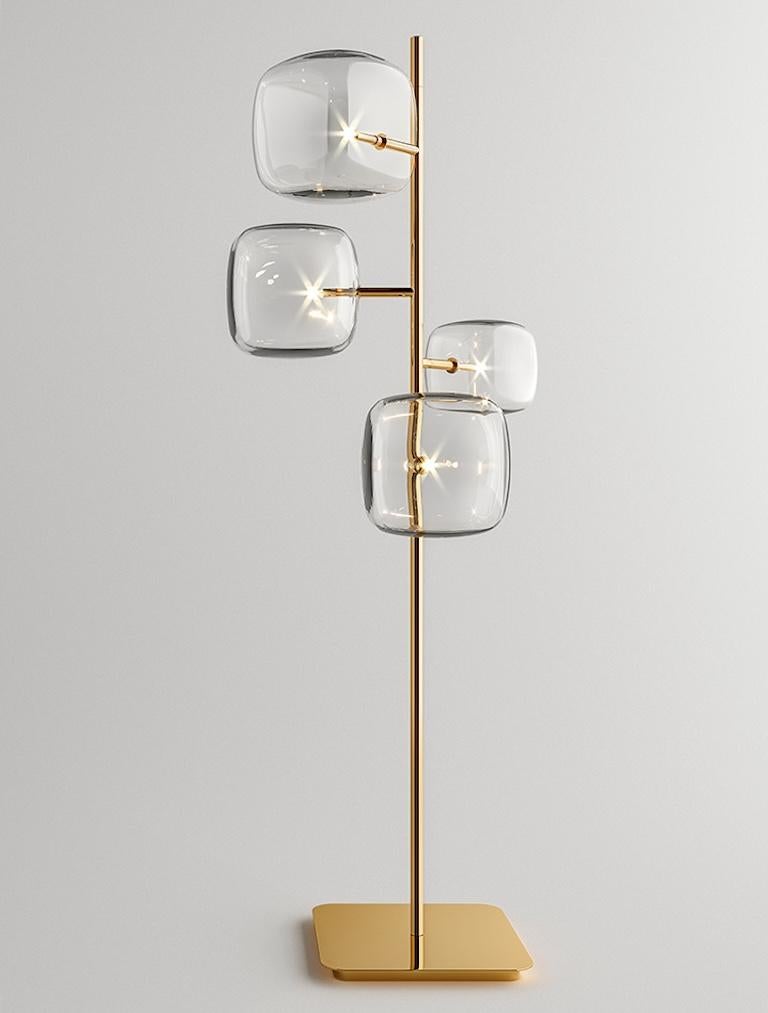 Hyperion Glass & Metal Hanging Lamp, Designed by Massimo Castagna, Made in Italy For Sale 1