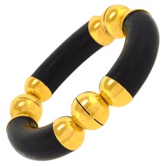 Pulsera hipermoderna Paul Binder de ébano y oro de 18 quilates