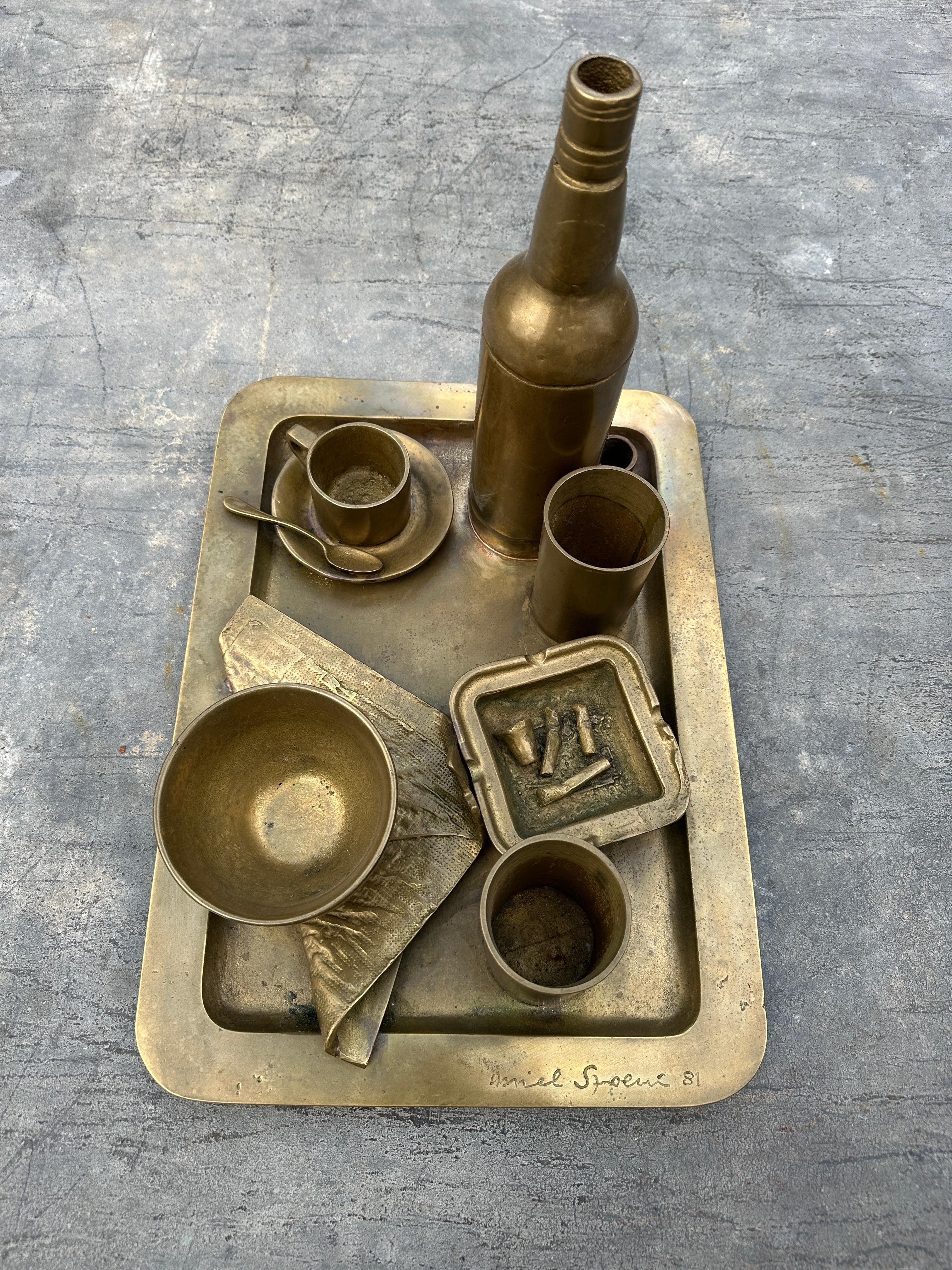 Fine XX secolo Vassoio iperrealista in bronzo in vendita