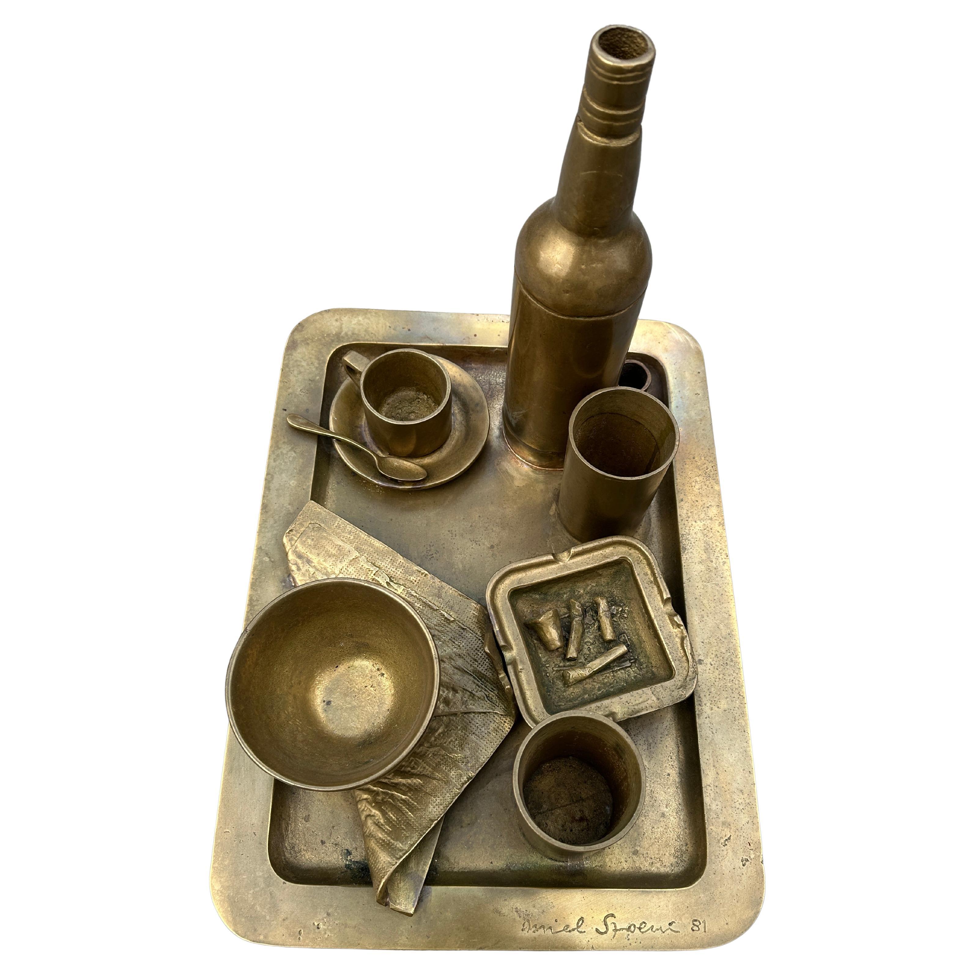 Plateau en bronze hyperréaliste