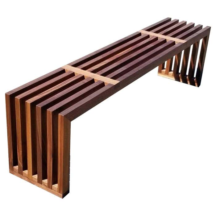 Hypnotizm Solid Hardwood Slatted Bench by Izm Design For Sale at ...