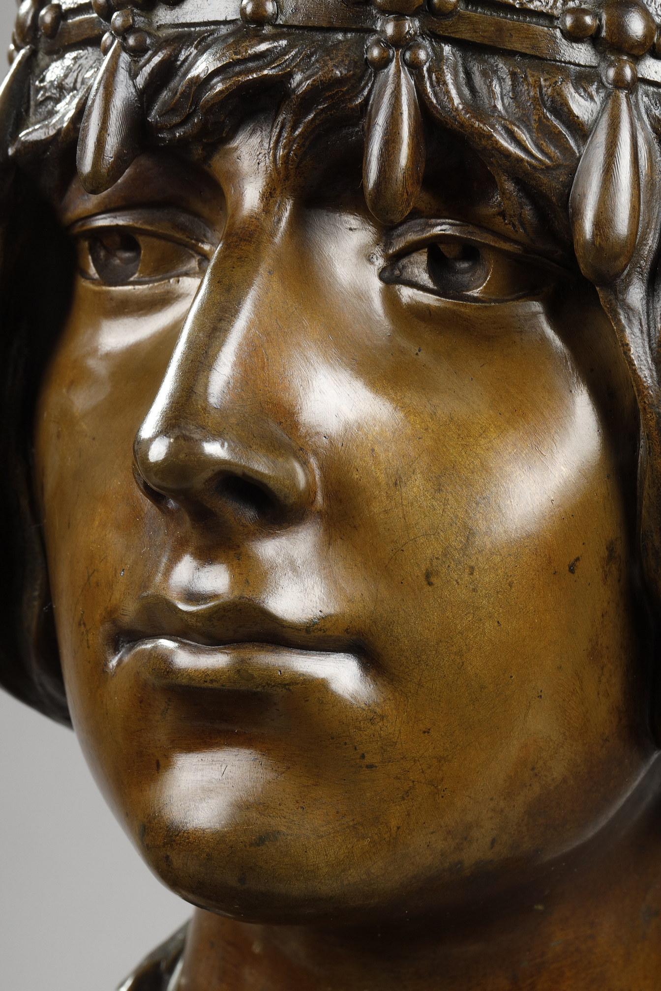 Hypoaiade Bronze Bust, Signed Georges Coudray 4