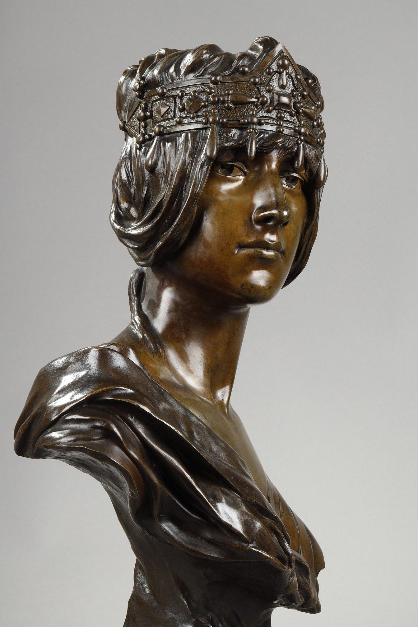 Hypoaiade Bronze Bust, Signed Georges Coudray 5