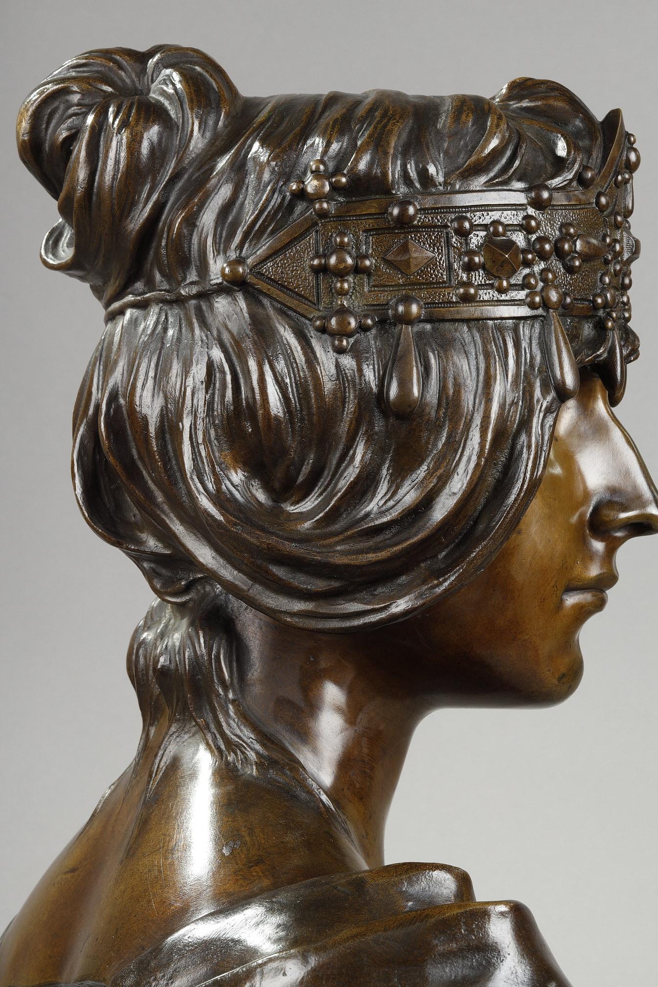 Hypoaiade Bronze Bust, Signed Georges Coudray 8