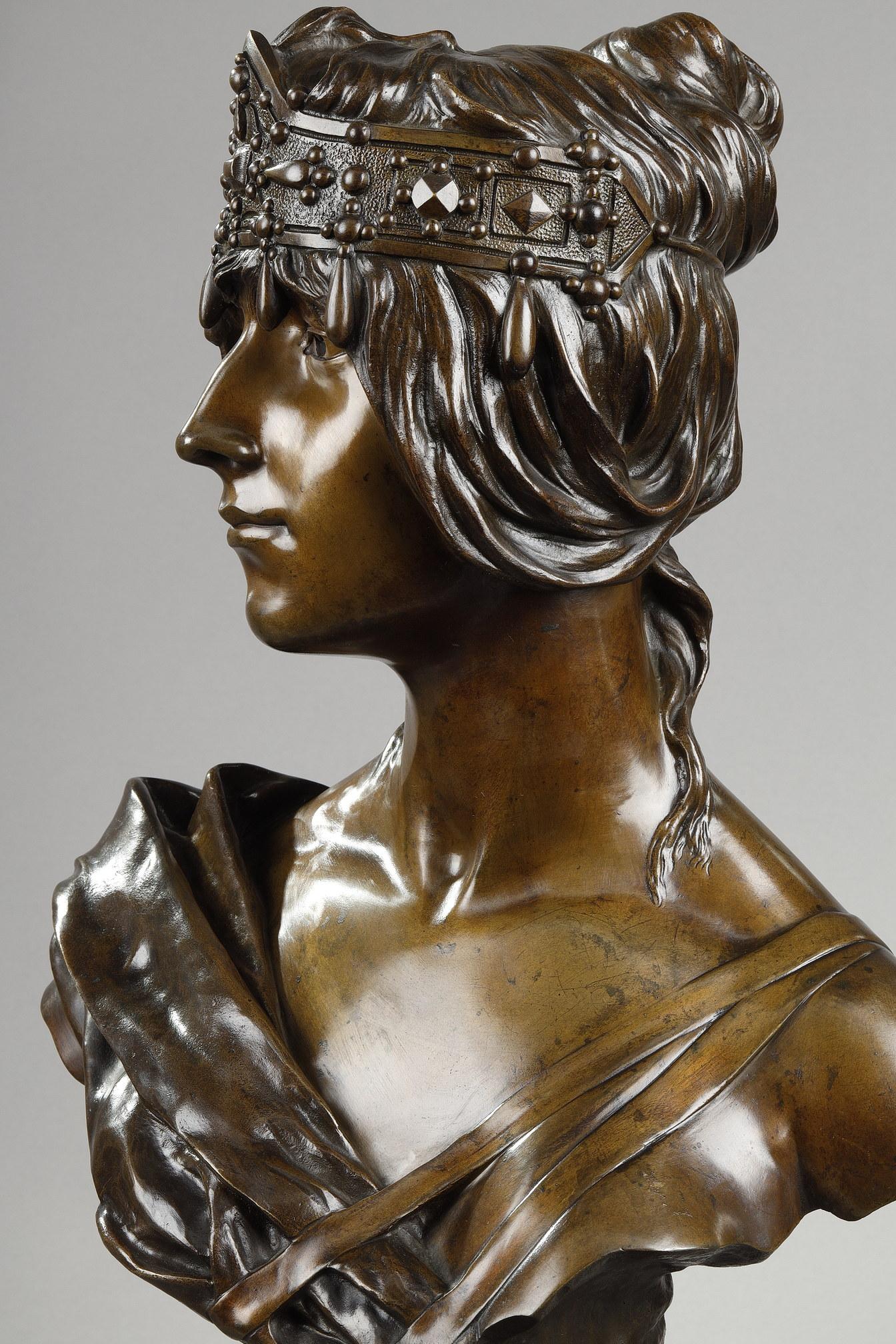 Hypoaiade Bronze Bust, Signed Georges Coudray 9
