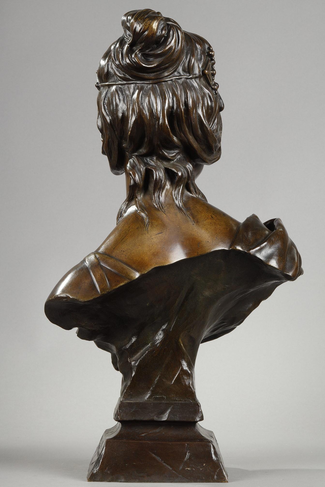 French Hypoaiade Bronze Bust, Signed Georges Coudray