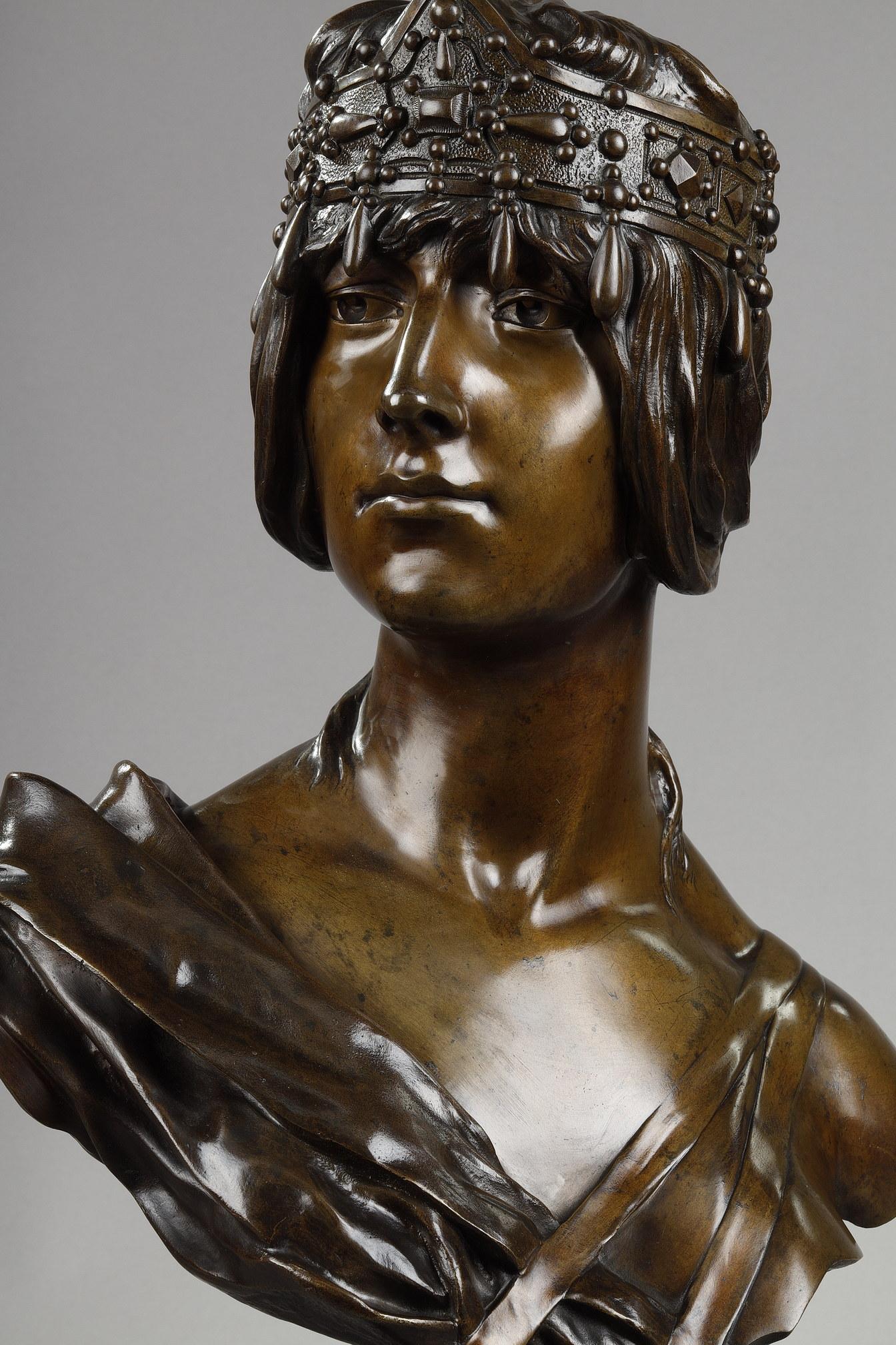 Hypoaiade Bronze Bust, Signed Georges Coudray 1