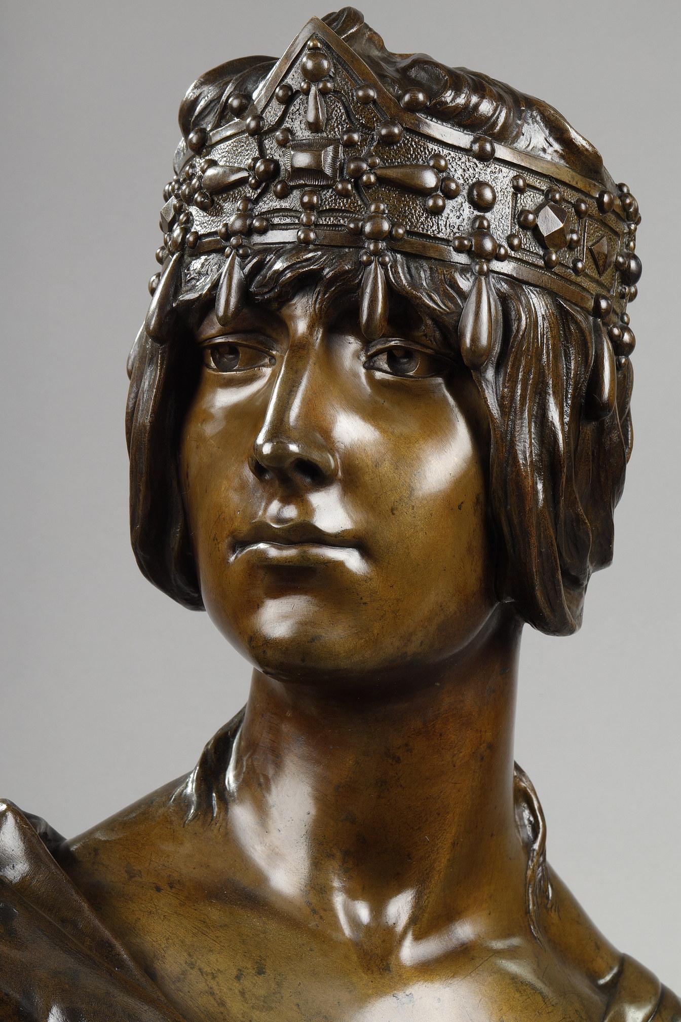 Hypoaiade Bronze Bust, Signed Georges Coudray 2