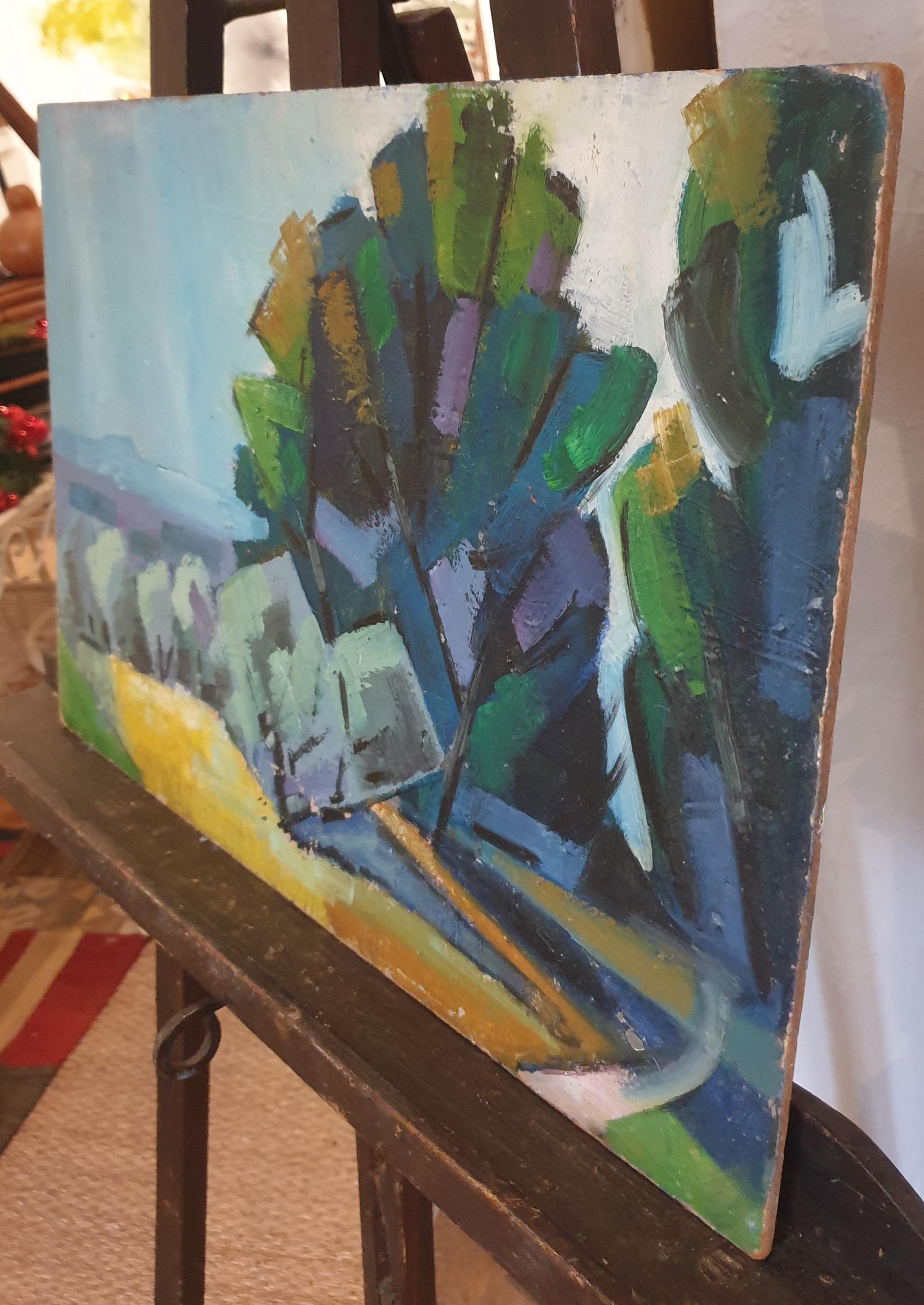 Mid-Century Fauvist Provencal Olive Trees in a Landscape.  For Sale 6