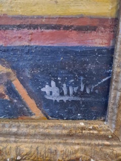 Mid 20th Century French Oil on Board. 'The Blue Vase'.