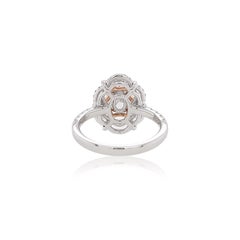 GIA Certified White Diamond and Argyle Pink Diamond in Platinum Cocktail Ring