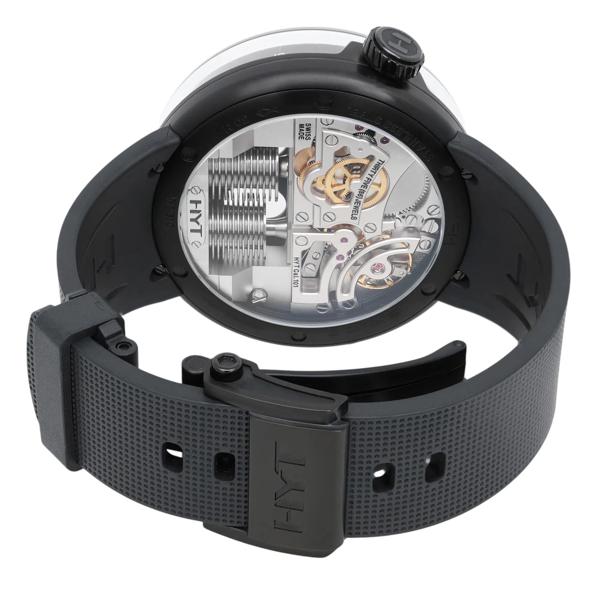 HYT H0 Blue Night Stainless Steel Manual Wind Men's Watch H01059-A For Sale 2