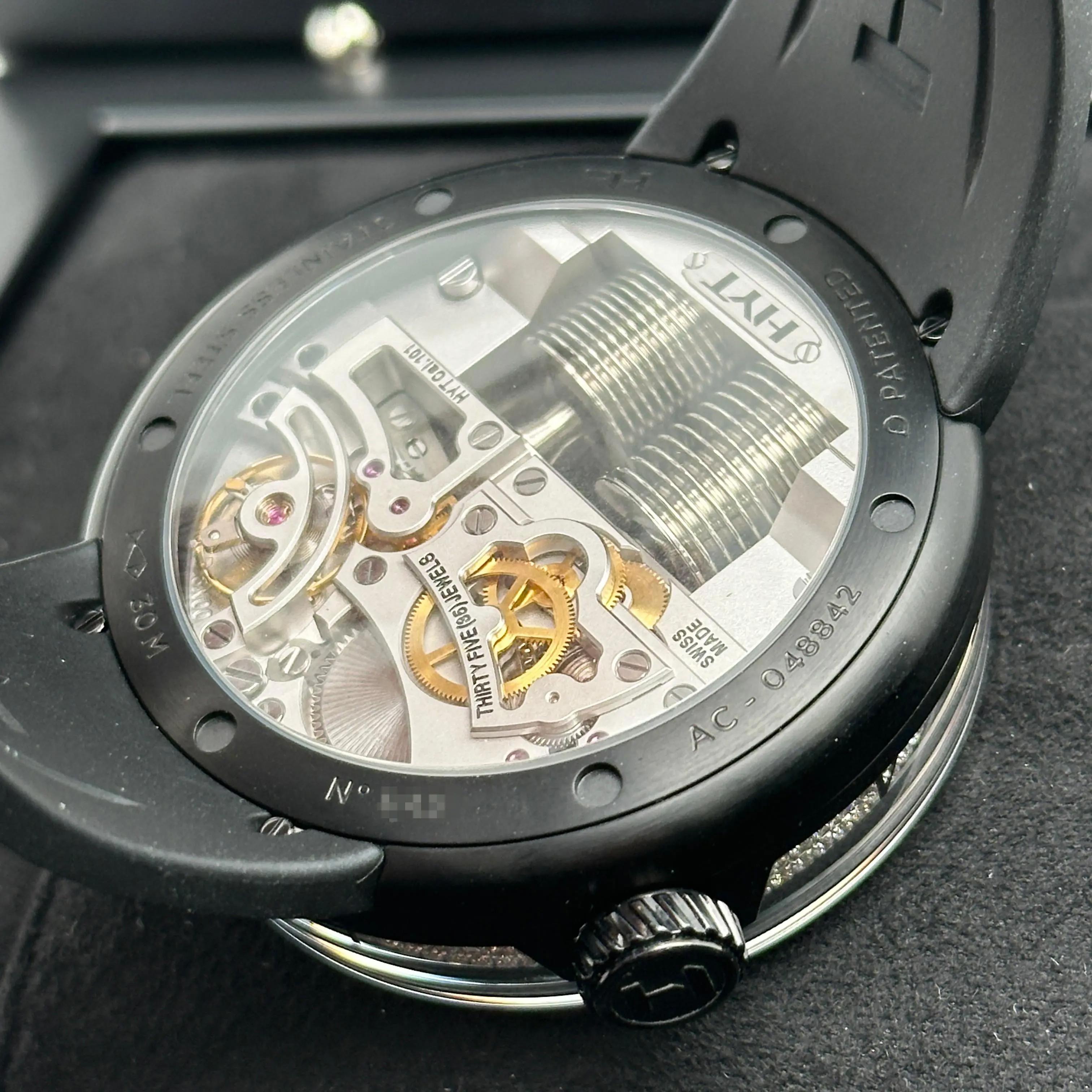 HYT H0 Diamond Black PVD Stainless Steel Diamond Dial Watch H01938-A 6
