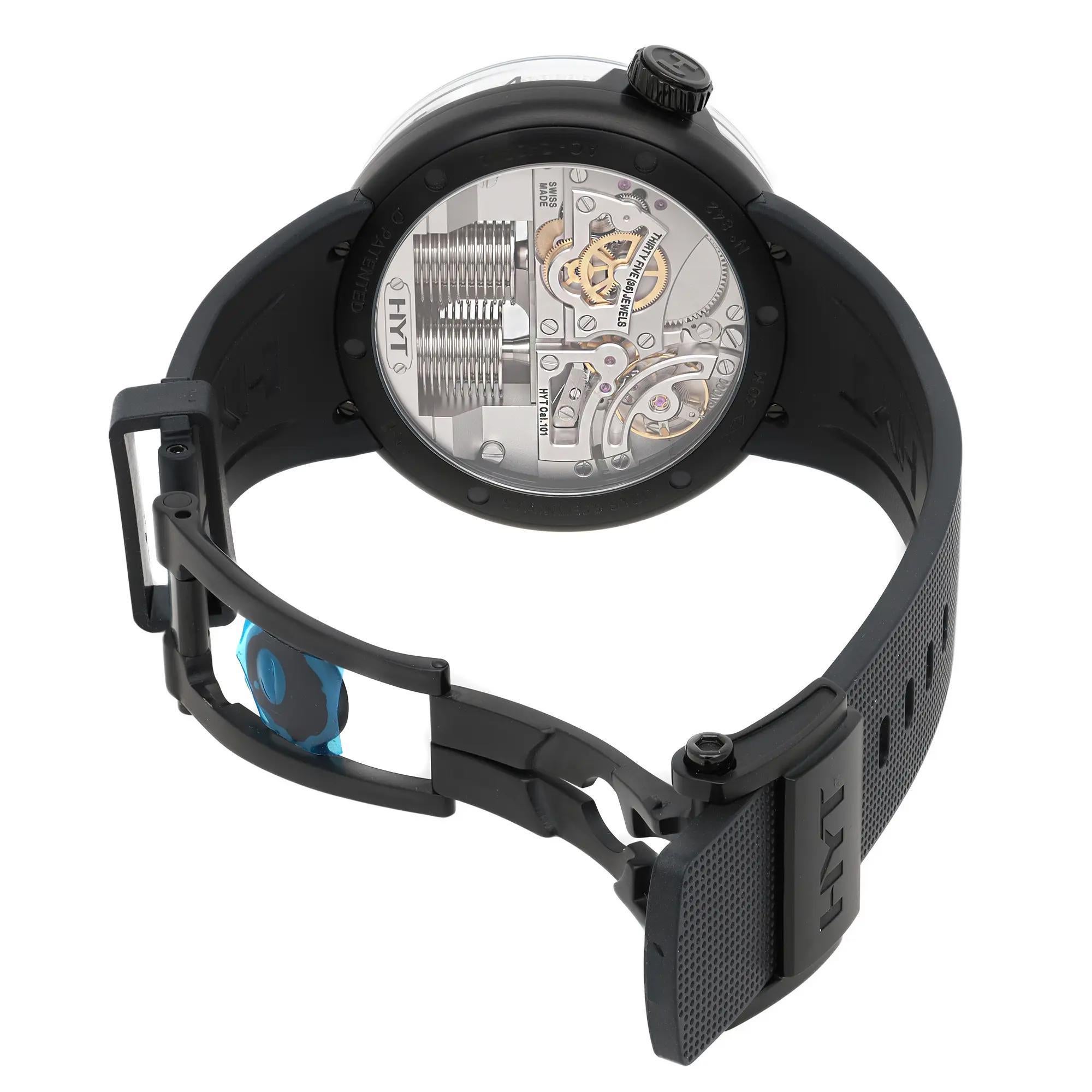 HYT H0 Diamond Black PVD Stainless Steel Diamond Dial Watch H01938-A 1