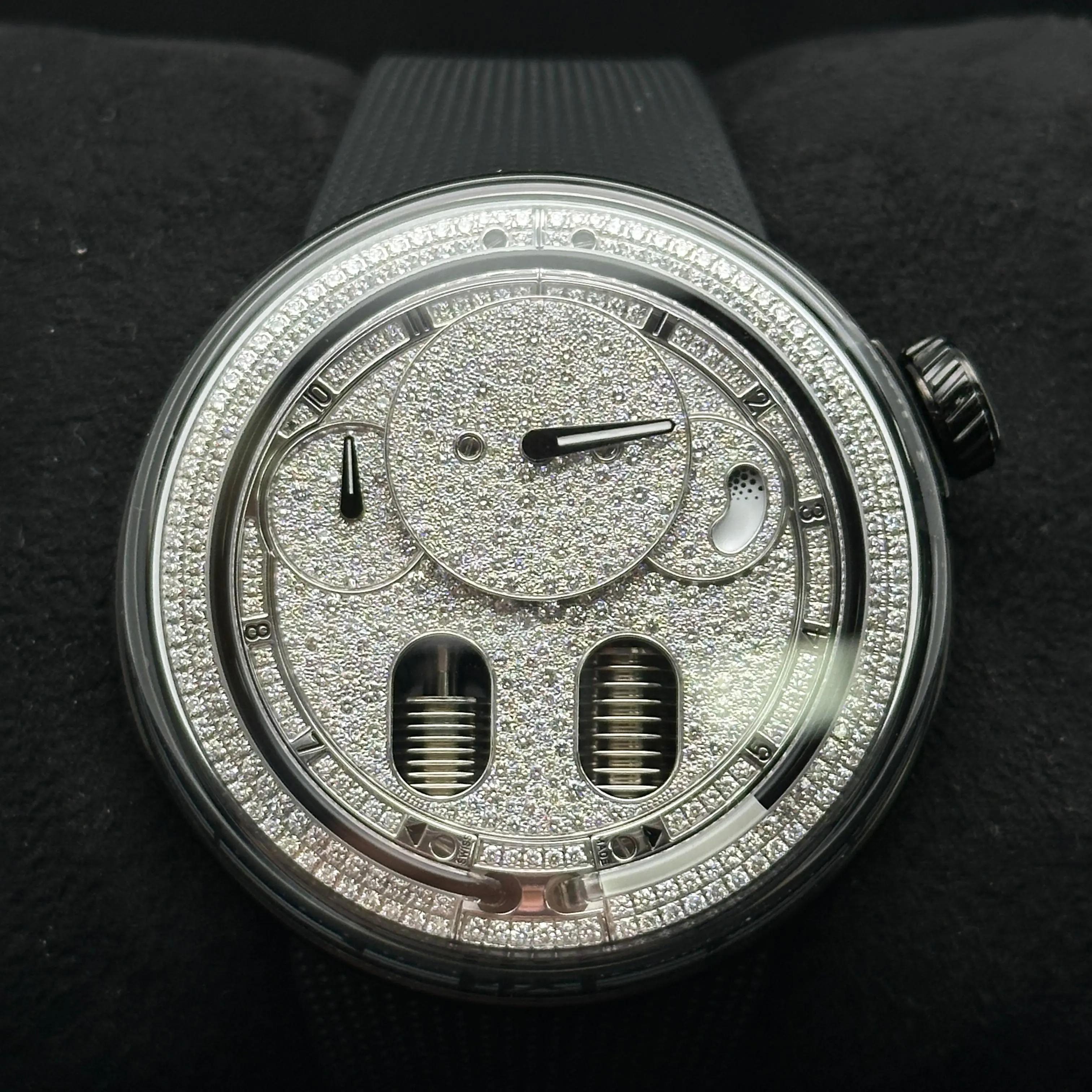 HYT H0 Diamond Black PVD Stainless Steel Diamond Dial Watch H01938-A 3