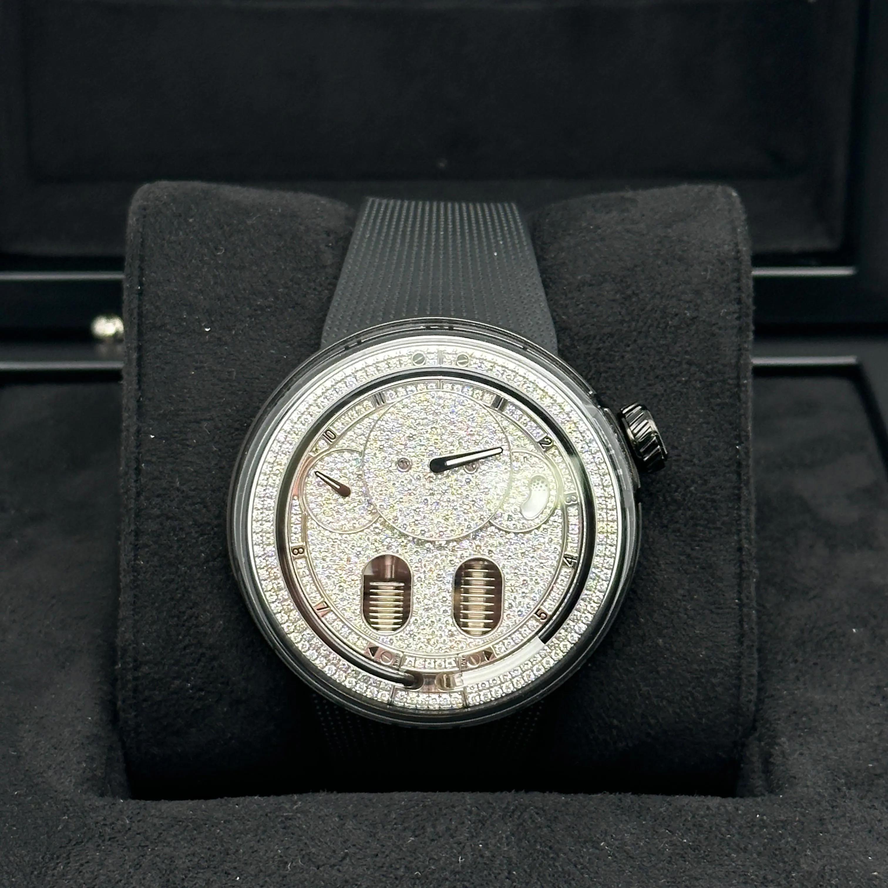 HYT H0 Diamond Black PVD Stainless Steel Diamond Dial Watch H01938-A 4