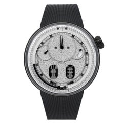 Reloj HYT H0 Diamond Negro PVD Acero inoxidable Esfera con diamantes H01938-A