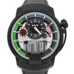 HYT H1 Black Tiranium 48.8mm Skeleton Dial Manual Wind Watch H00002-A