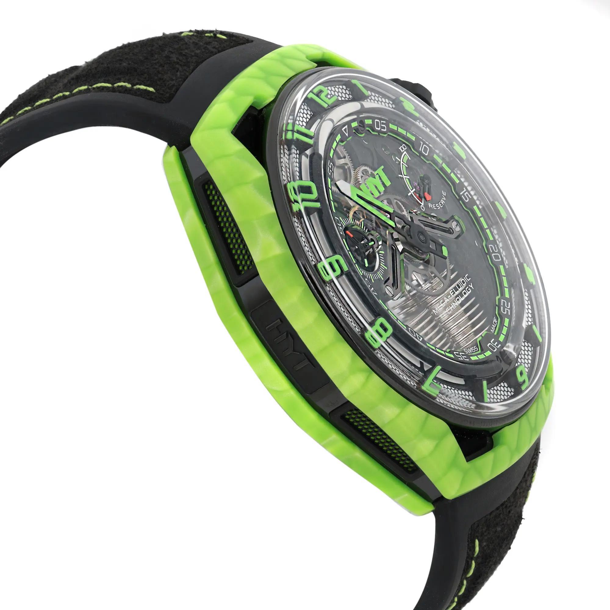 Montre HYT Hastroid Green Laser Titanium Composite H02755 Unisexe en vente