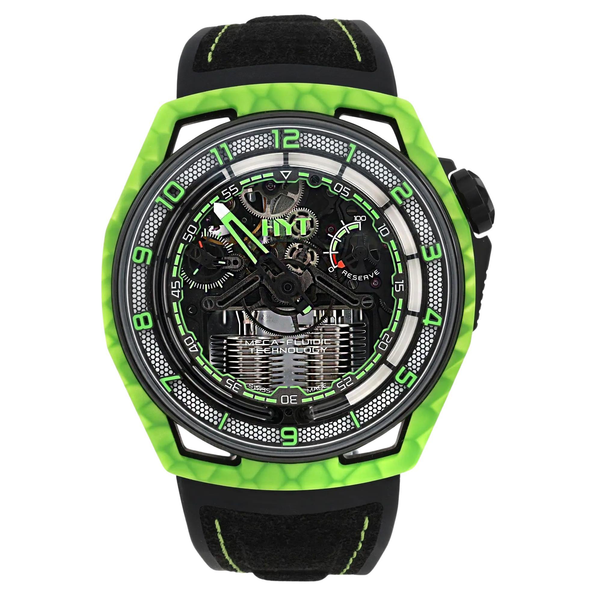 Montre HYT Hastroid Green Laser Titanium Composite H02755 en vente