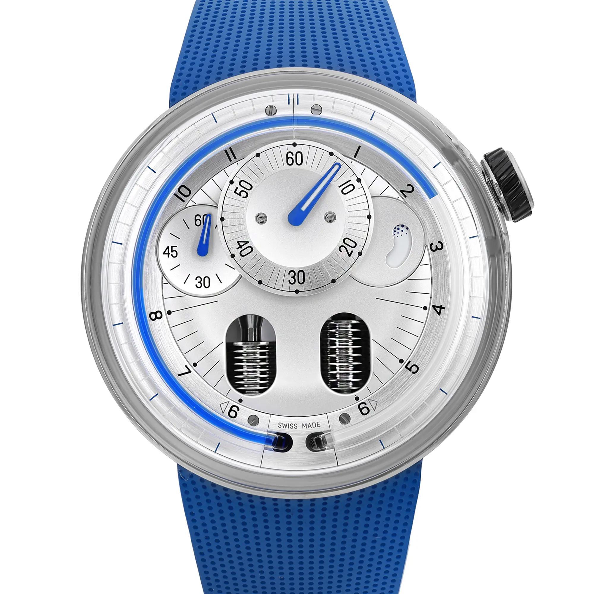 Non portés. Livré avec la boîte d'origine, deux bracelets supplémentaires et les papiers.

🕰 Vue d'ensemble de la montre

Marque : HYT

Modèle : HO (H00840.BK)

Type : Montre-bracelet

Département : Hommes

Style : Luxe

Vintage : Non

Année de