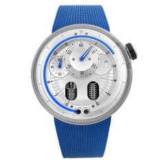 HYT HO 48.8mm Steel Silver Dial Manual Wind Men Watch H00840.BK