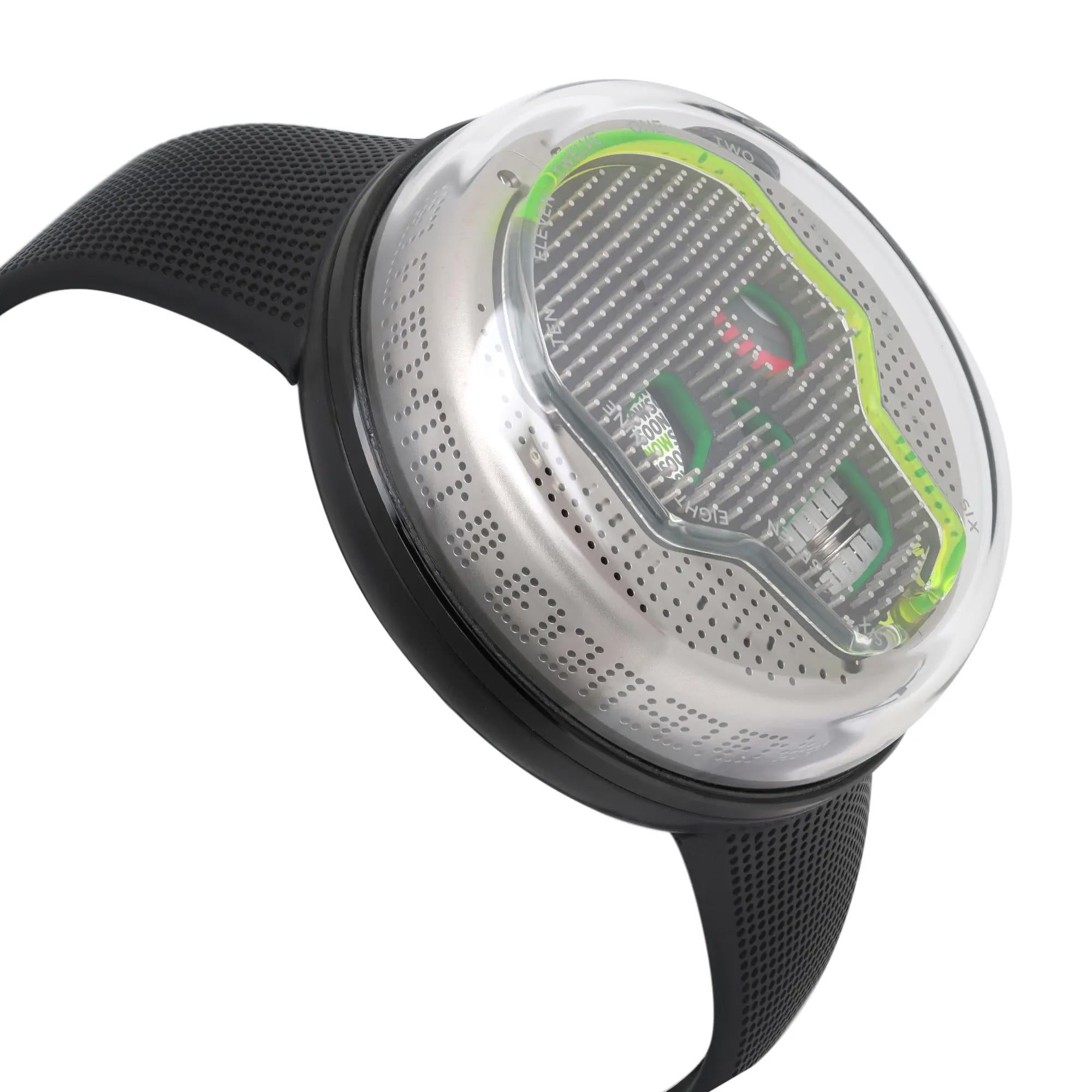 Men's HYT Soonow Green Limited Edition Skull Grey Dial Mens Watch H02235 For Sale