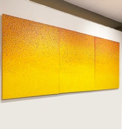 Monochrome Painting "Words Triology" by Korea-American Artist