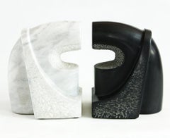 Marble & obsidian Sculpture Composition "Window in Heaven", 1990