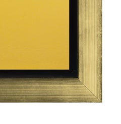 "Inland Island #59" Yellow Gestural Abstract Acrylic on Canvas Painting
