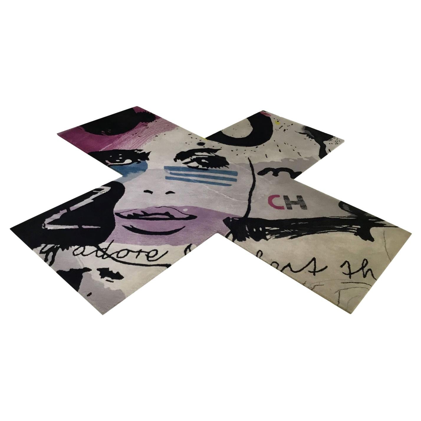 I Adore the Fact Contemporary X-Shaped Module Rug by Henzel Studio For Sale  at 1stDibs
