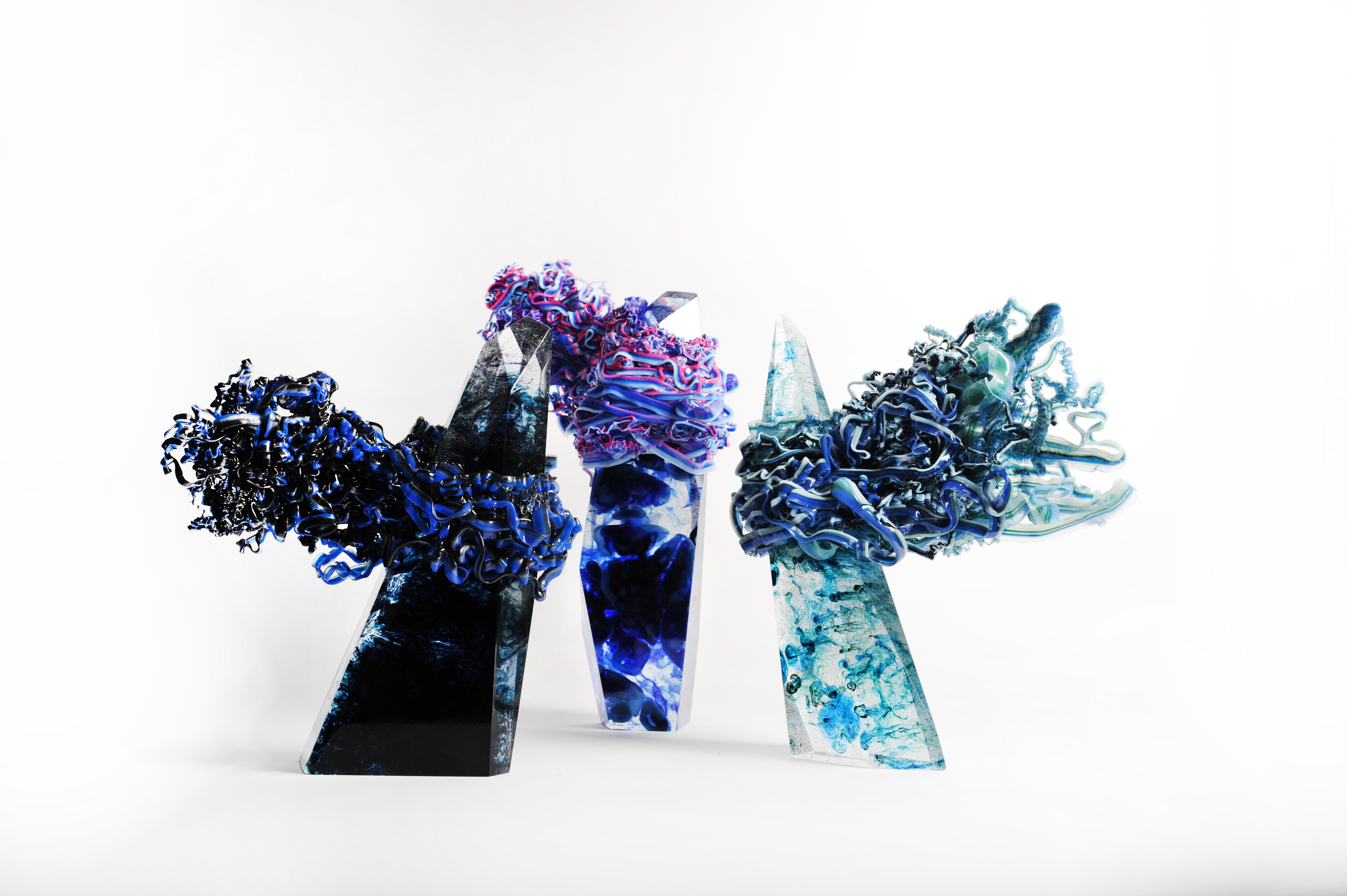 I am Bat-Mang Sculpture Glass Vs, Plastic Collection For Sale 2