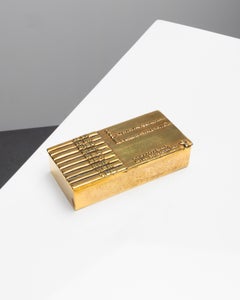 I am, says God, Master of the Three Virtues , gilded bronze box by Line Vautrin