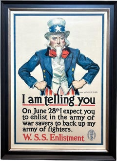 „I Am Telling You“ – Vintage-Plakat mit Uncle Sam aus dem Ersten Weltkrieg von James Montgomery Flagg, 1918