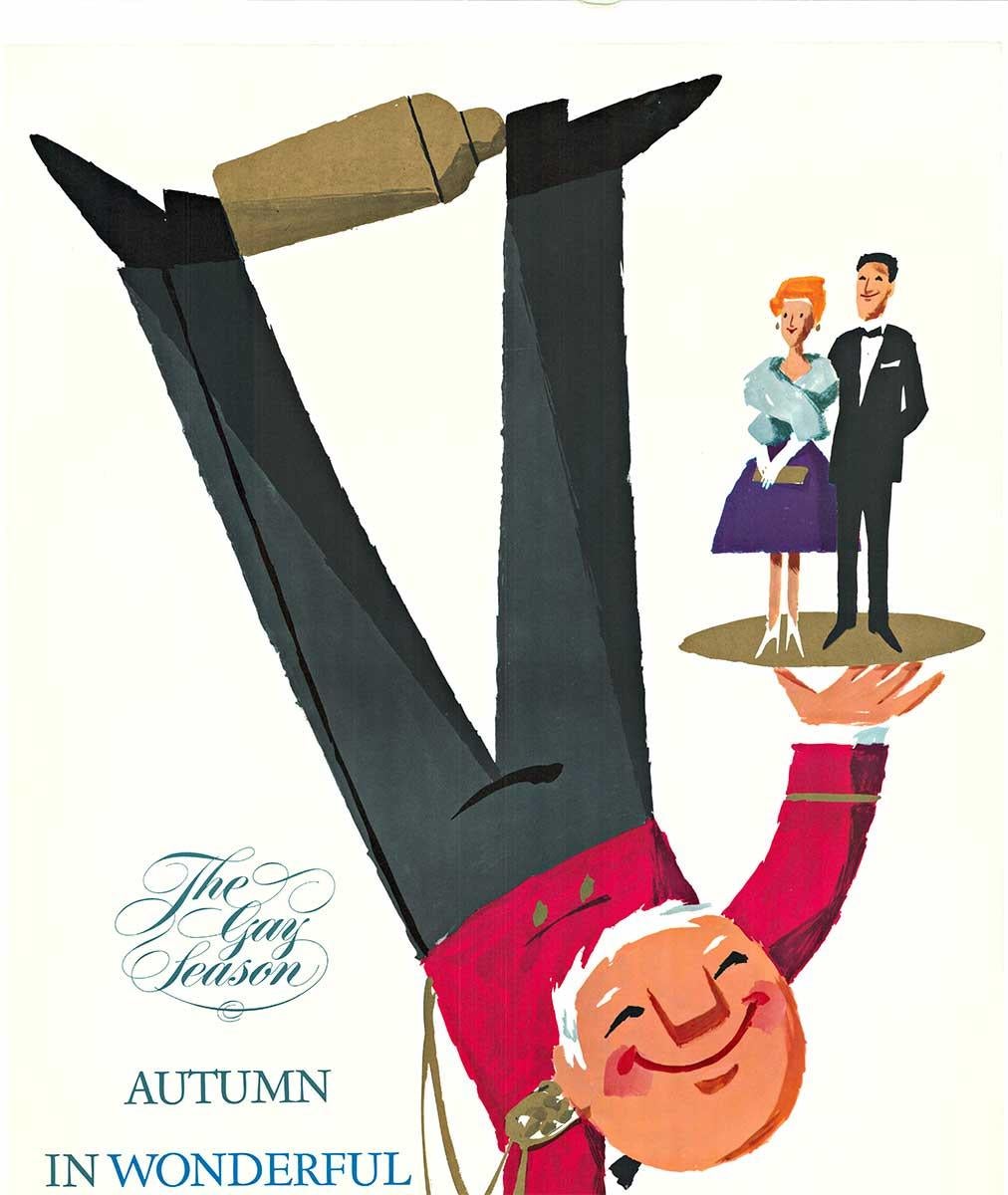 Vintage-Reiseplakat „Herbst im Wunderschönen Kopenhagen“  Barkeeper – Photograph von I. B. Antoni
