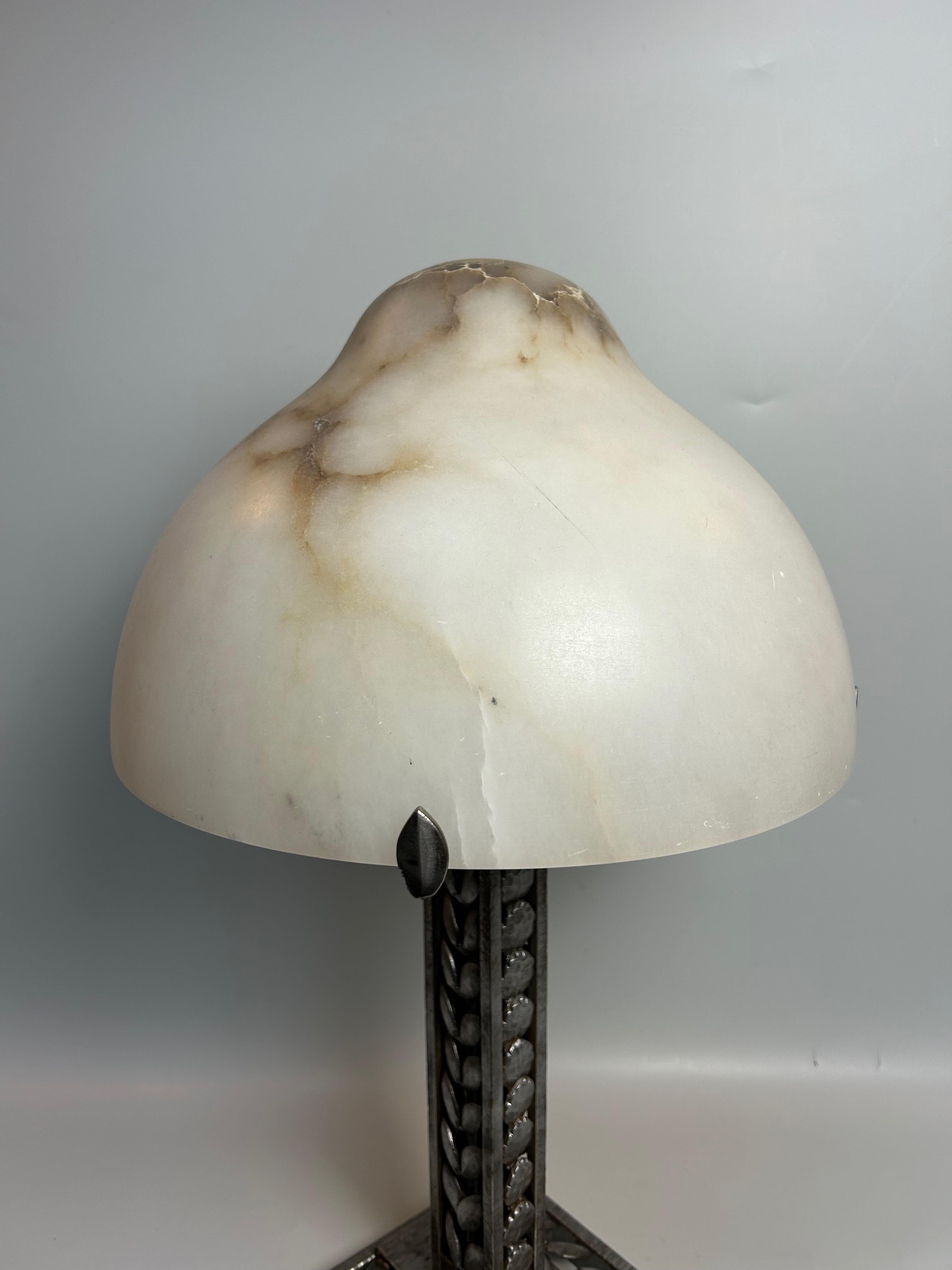 Art-déco-Lampe von Katona, Louis Katona (Schmiedeeisen) im Angebot