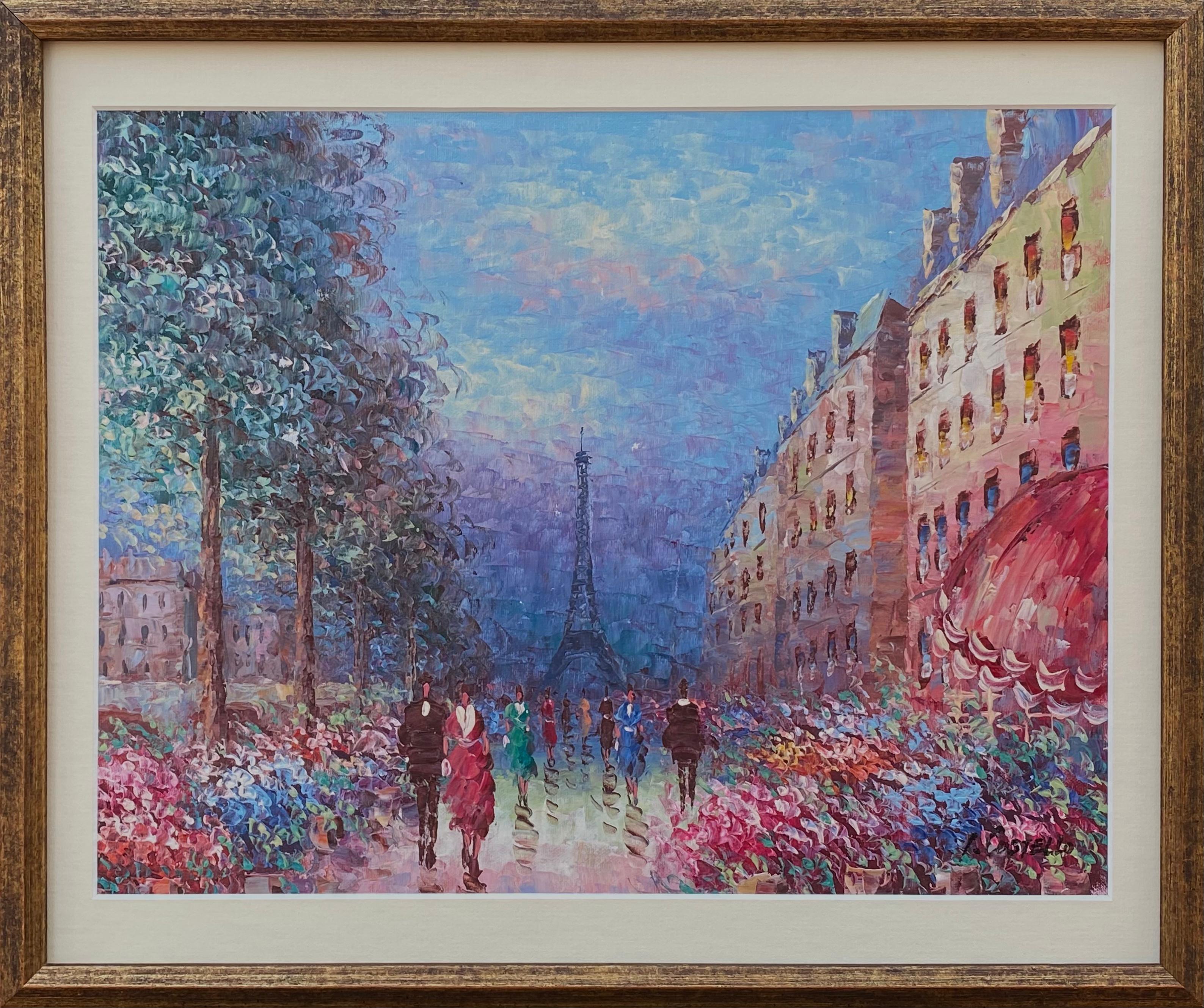 “La Tour Eiffel” - Painting by I. Costello