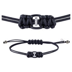 I - Customizable Letter / Name Bracelet in White Gold and White Diamonds Gift