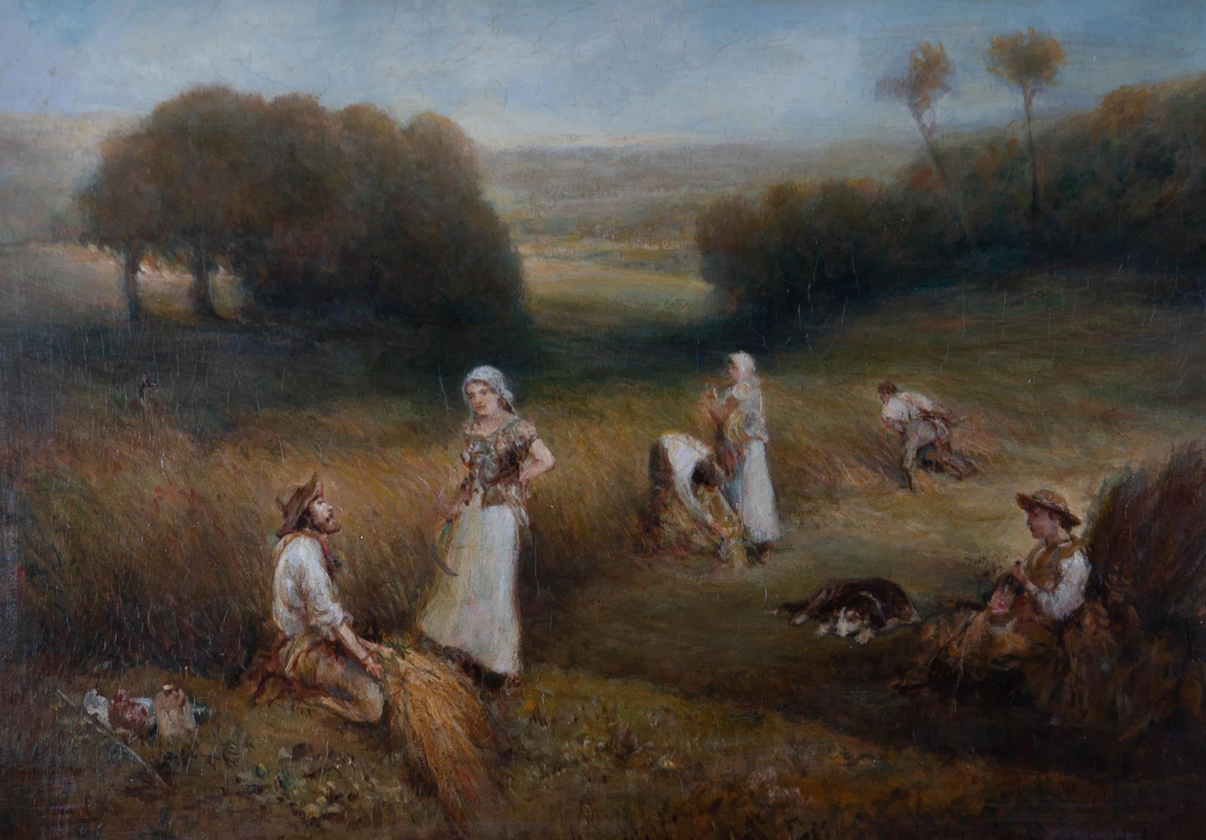 I. D. Hill – Öl, The Hay Harvest, Ende des 19. Jahrhunderts im Angebot 1