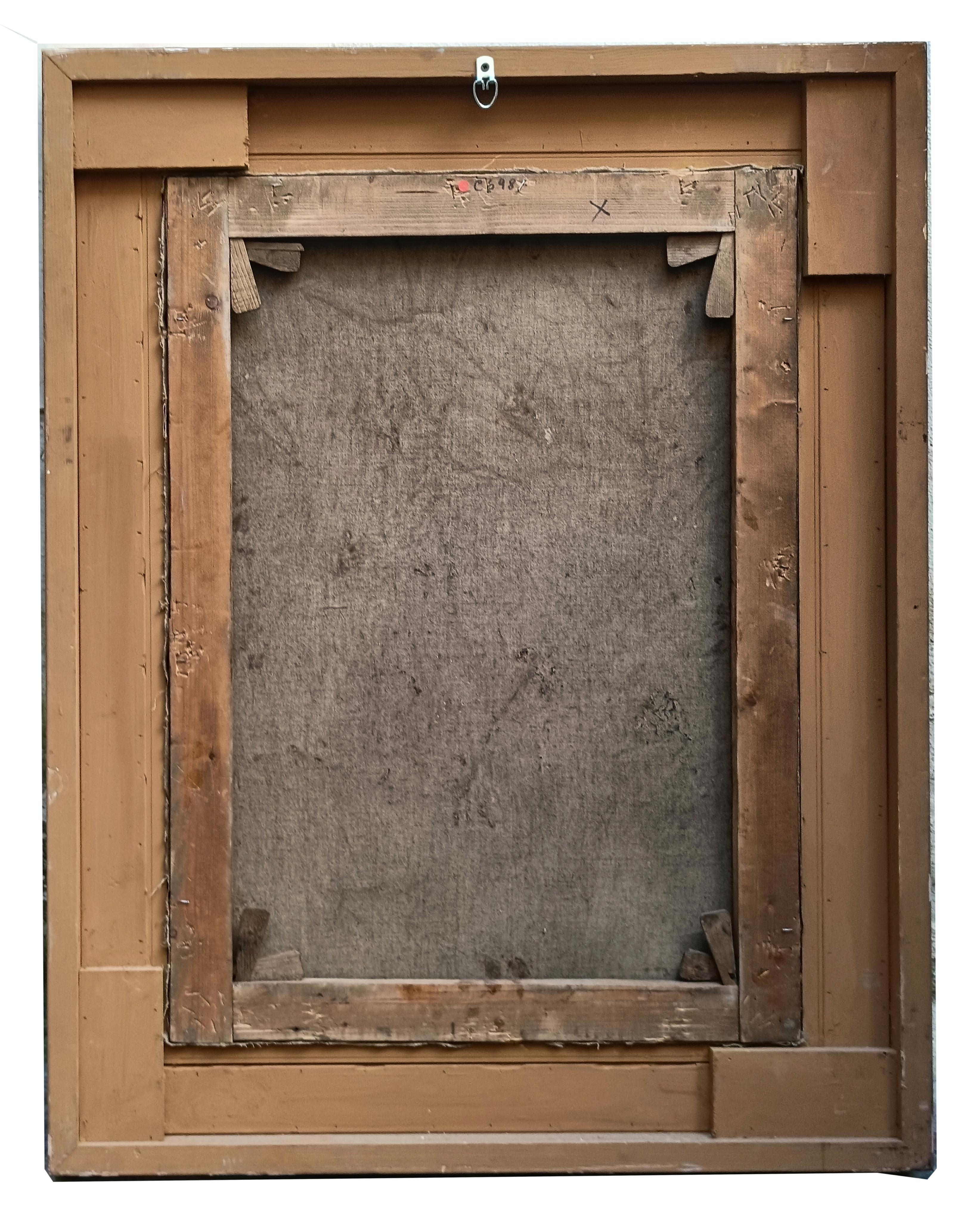 PORTRAIT OF REBECCA AT THE FOUNTAIN – In Anlehnung an Guffens – Öl  auf Farbe im Angebot 6